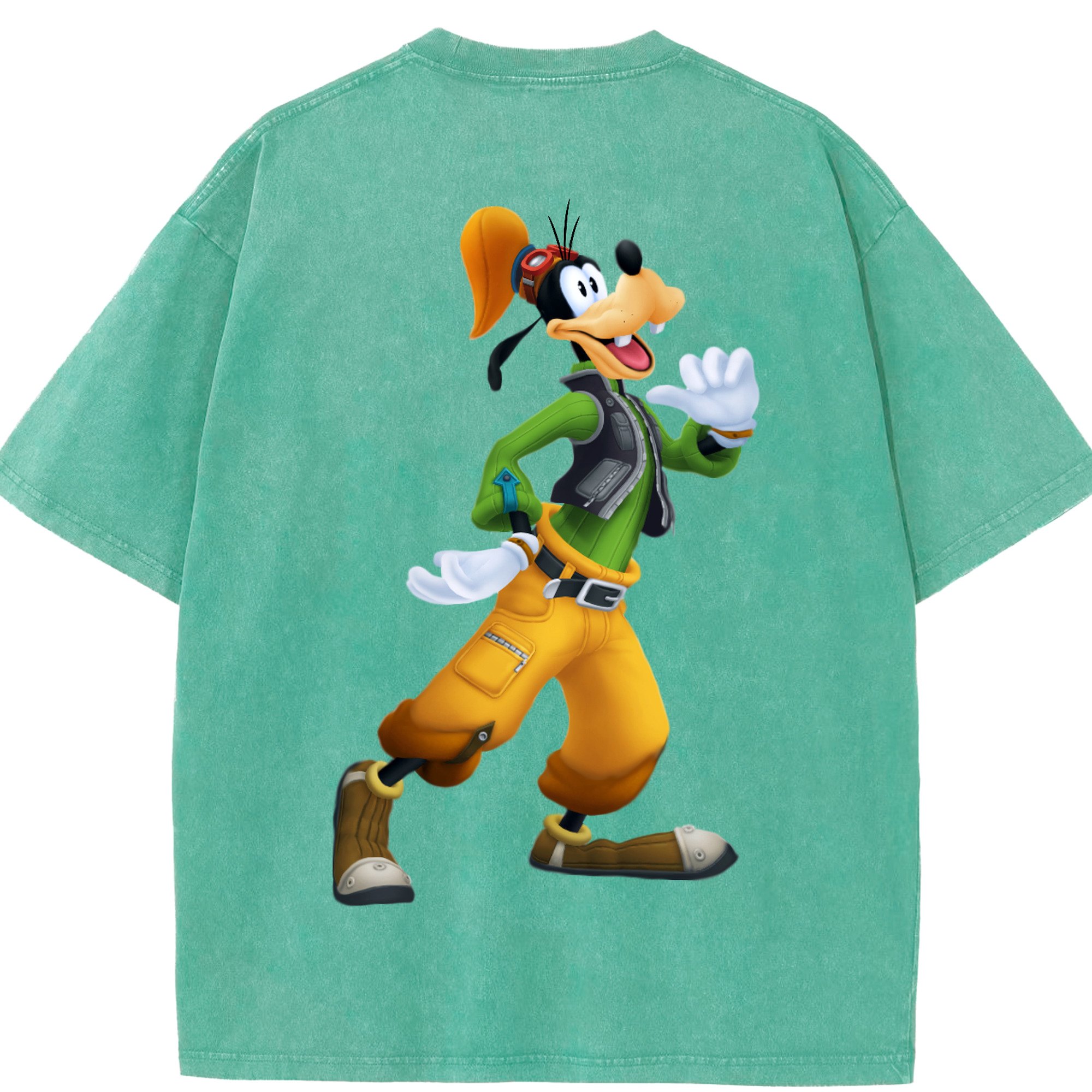 （画像用） ミッキーマウス Mickey Mouse 綿100% ヴィンテージ風 半袖Tシャツ（背面プリント）